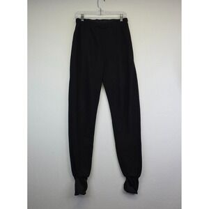 Vintage Columbia Fleece Sweatpants Womens S Black‎ Base Layer 90s Retro